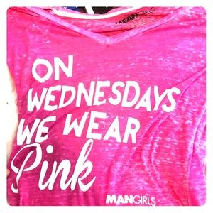 Pink mean girls shirt(on Wednesday we wear pink!)